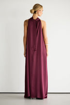 Fenella | Halter Neck House Dress in Luxe Satin