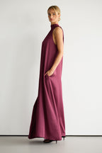 Fenella | Halter Neck House Dress in Luxe Satin
