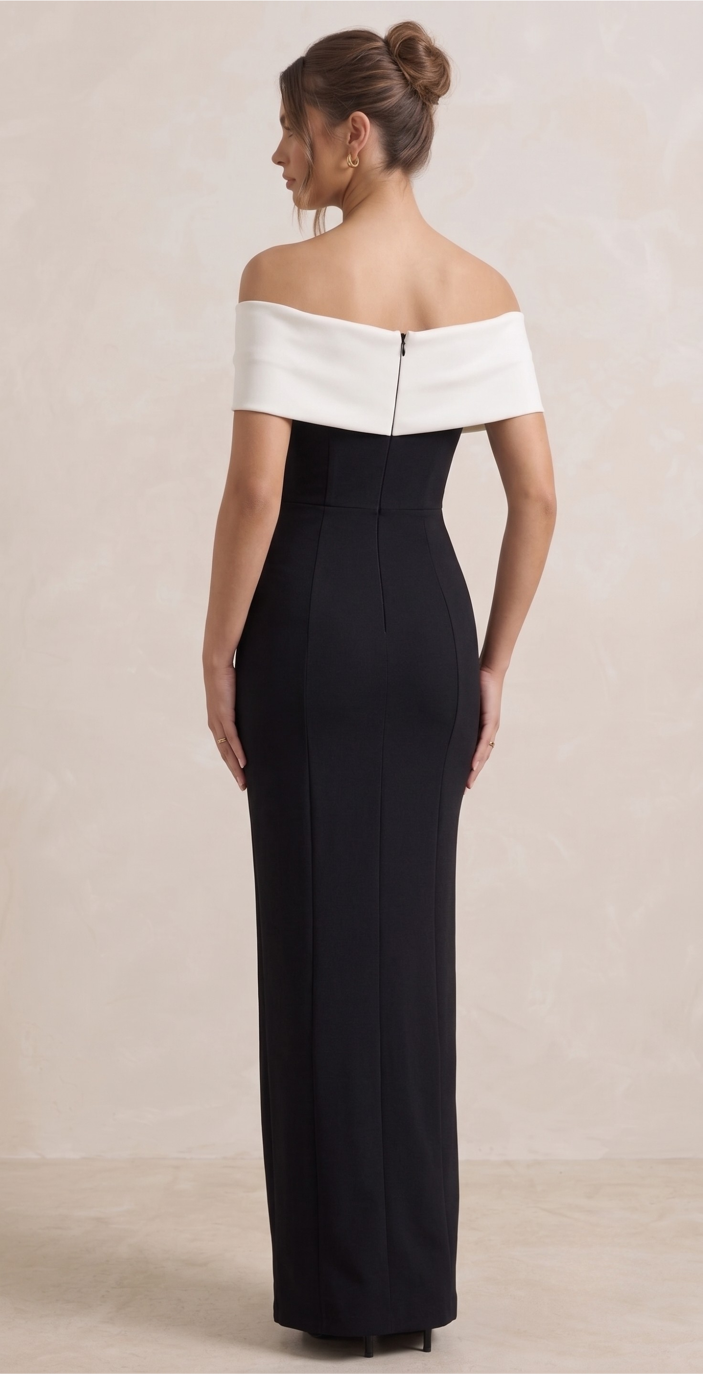 Juliette | Bardot Bow Tight Maxi Occasion Dress