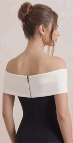 Juliette | Bardot Bow Tight Maxi Occasion Dress
