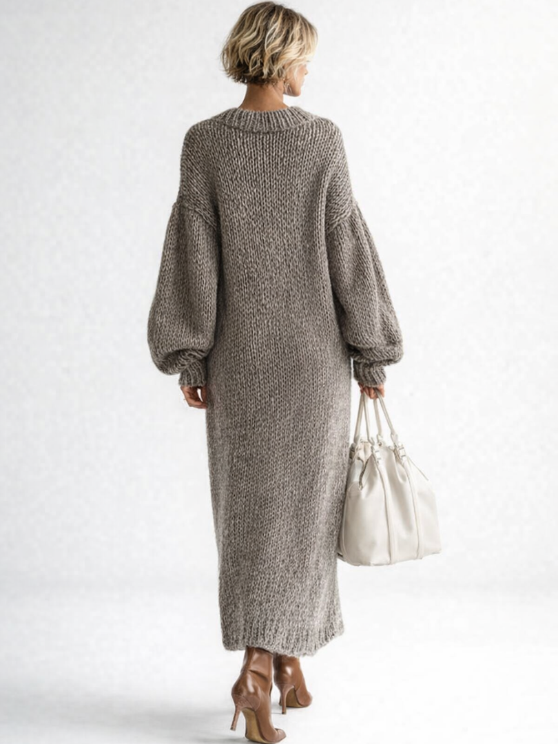 Elodie | Plus Size Sweater Dress Chunky Knit Maxi
