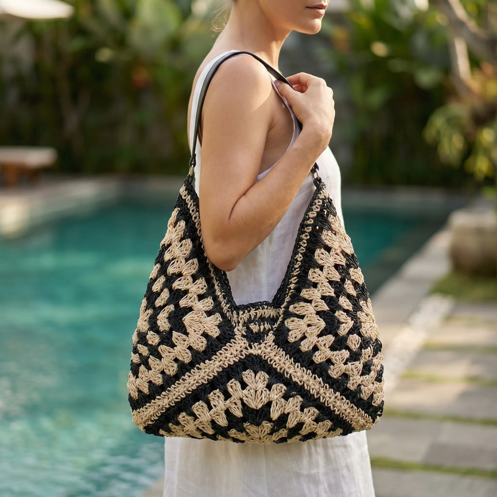 Luminera - Slouchy Crochet Shoulder Bag Slouchy Crochet Shoulder Bag 