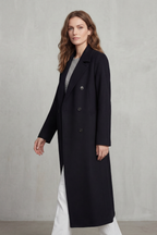 Oceane | Double Breasted Wool Blend Camel Coat