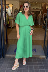 Penelope | Pleated Chiffon Midi Dress For Weddings & Occasions