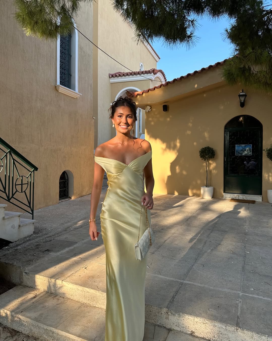 Juliette | Satin Cold-Shoulder Wedding Guest Dress