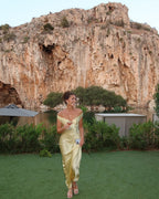 Juliette | Satin Cold-Shoulder Wedding Guest Dress