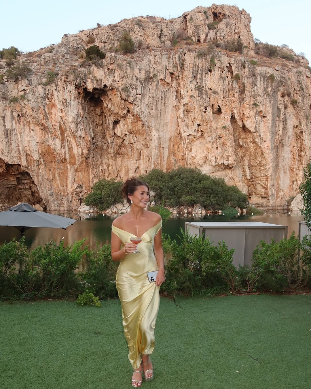 Juliette | Satin Cold-Shoulder Wedding Guest Dress