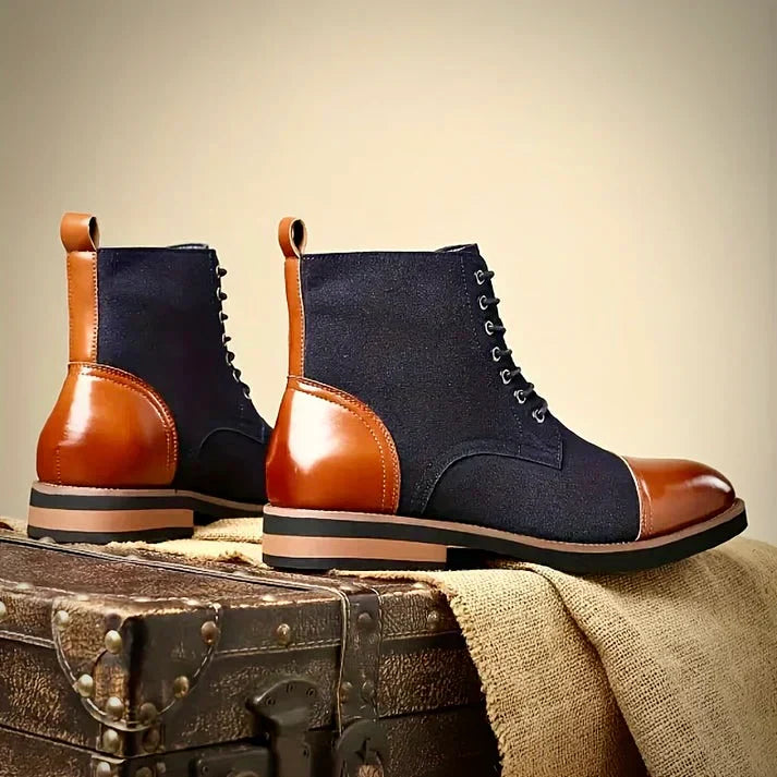 Ulric | Men's Two-Tone Hybrid Ankle Boots for Smart Occasions