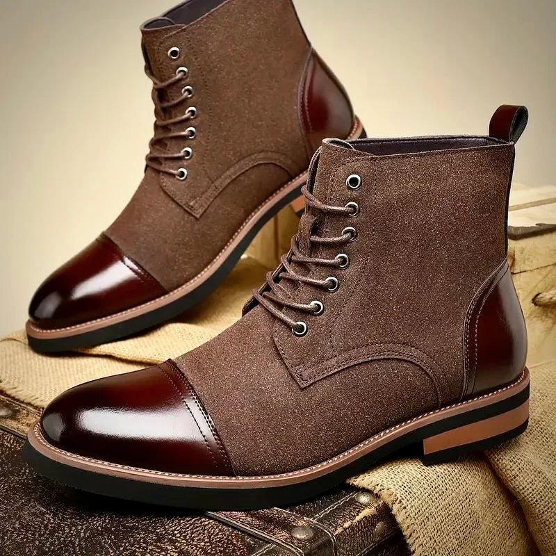 Ulric | Men's Two-Tone Hybrid Ankle Boots for Smart Occasions
