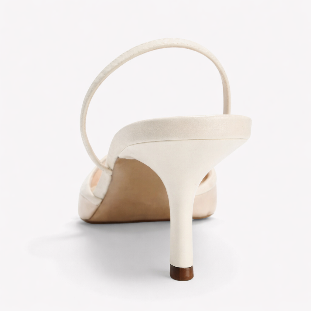Arabella | Embroidered Mesh Mule Heels Pointed Toe Wedding Guest