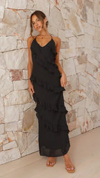 Theodora | Sleeveless Layered Garden Party Maxi Dress