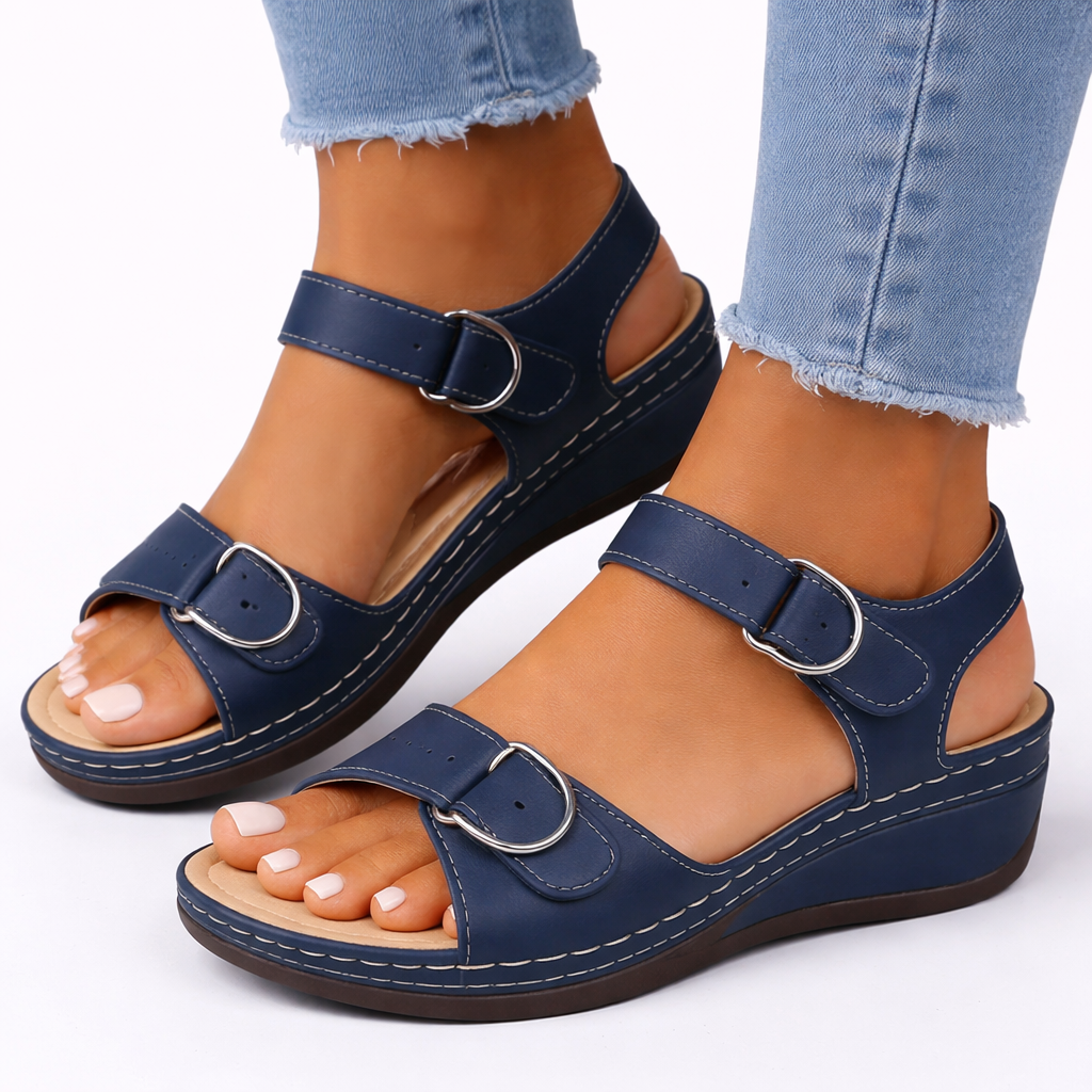 Fleur | Comfortable Wedge Heels For Wide Feet Summer Sandals