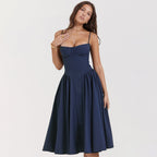Mirabelle | Corset Adjustable Spaghetti Strap Midi Dress