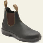Lavinia | Black Brown Leather Chelsea Boots For Women — Dark Brown