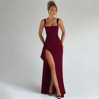 Tatiana | Square Neck Split Maxi Dress