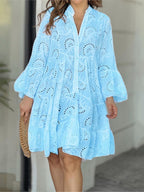 Ophelia | Tiered Balloon Sleeve Mini Dress for Summer Occasions