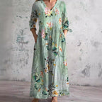 Giselle | White Summer Dresses For Women V-Neck Floral Day
