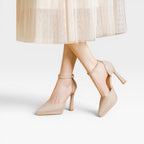 Quintessa | Patent Leather Pointed Toe Ankle Strap Pumps