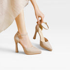 Quintessa | Patent Leather Pointed Toe Ankle Strap Pumps