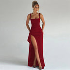 Tatiana | Square Neck Split Maxi Dress