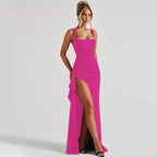 Tatiana | Square Neck Split Maxi Dress