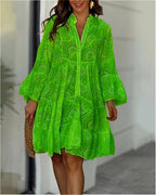 Ophelia | Tiered Balloon Sleeve Mini Dress for Summer Occasions