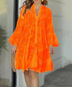 Ophelia | Tiered Balloon Sleeve Mini Dress for Summer Occasions