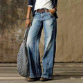 Celeste | High Waisted Wide Leg Pants For Women In Denim