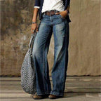 Celeste | High Waisted Wide Leg Pants For Women In Denim