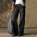Celeste | High Waisted Wide Leg Pants For Women In Denim