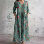 Giselle | White Summer Dresses For Women V-Neck Floral Day