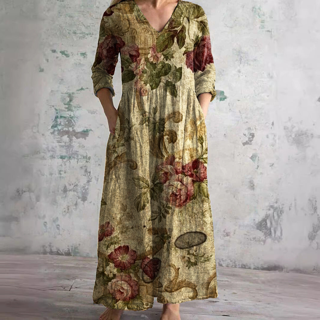 Giselle | White Summer Dresses For Women V-Neck Floral Day