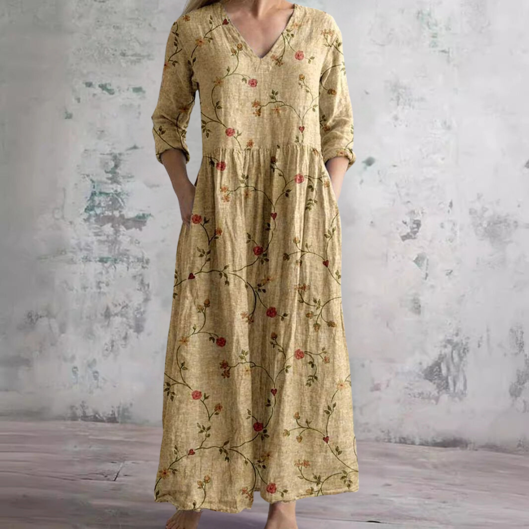 Giselle | White Summer Dresses For Women V-Neck Floral Day