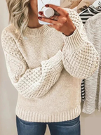 Elodie | Mesh Sweater In Soft Tones For Everyday Elegance