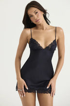 Fleur | Corset Mini Dress With Detachable Panel Satin Slip