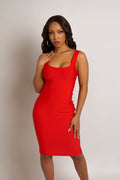 Cosima | Sculpting Bandage Dress with Low Scoop Back