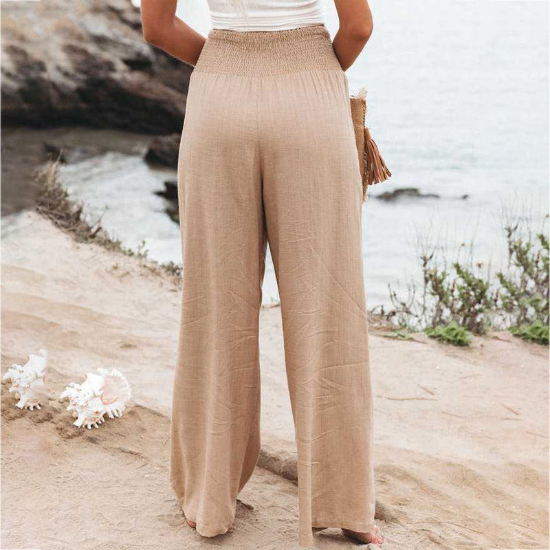 Evangeline | Skinny Fit Linen Trousers For Smart Casual Wear