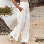 Evangeline | Skinny Fit Linen Trousers For Smart Casual Wear