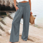 Evangeline | Skinny Fit Linen Trousers For Smart Casual Wear