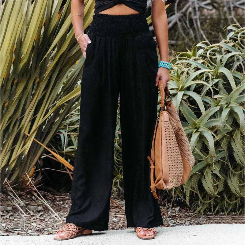 Evangeline | Skinny Fit Linen Trousers For Smart Casual Wear