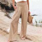 Evangeline | Skinny Fit Linen Trousers For Smart Casual Wear