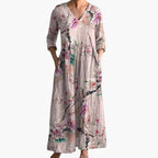 Clemence | Floral Summer Maxi Dress V-Neck Garden Party