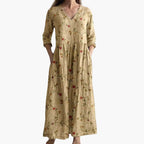 Clemence | Floral Summer Maxi Dress V-Neck Garden Party