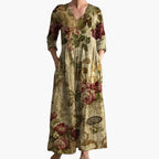 Clemence | Floral Summer Maxi Dress V-Neck Garden Party