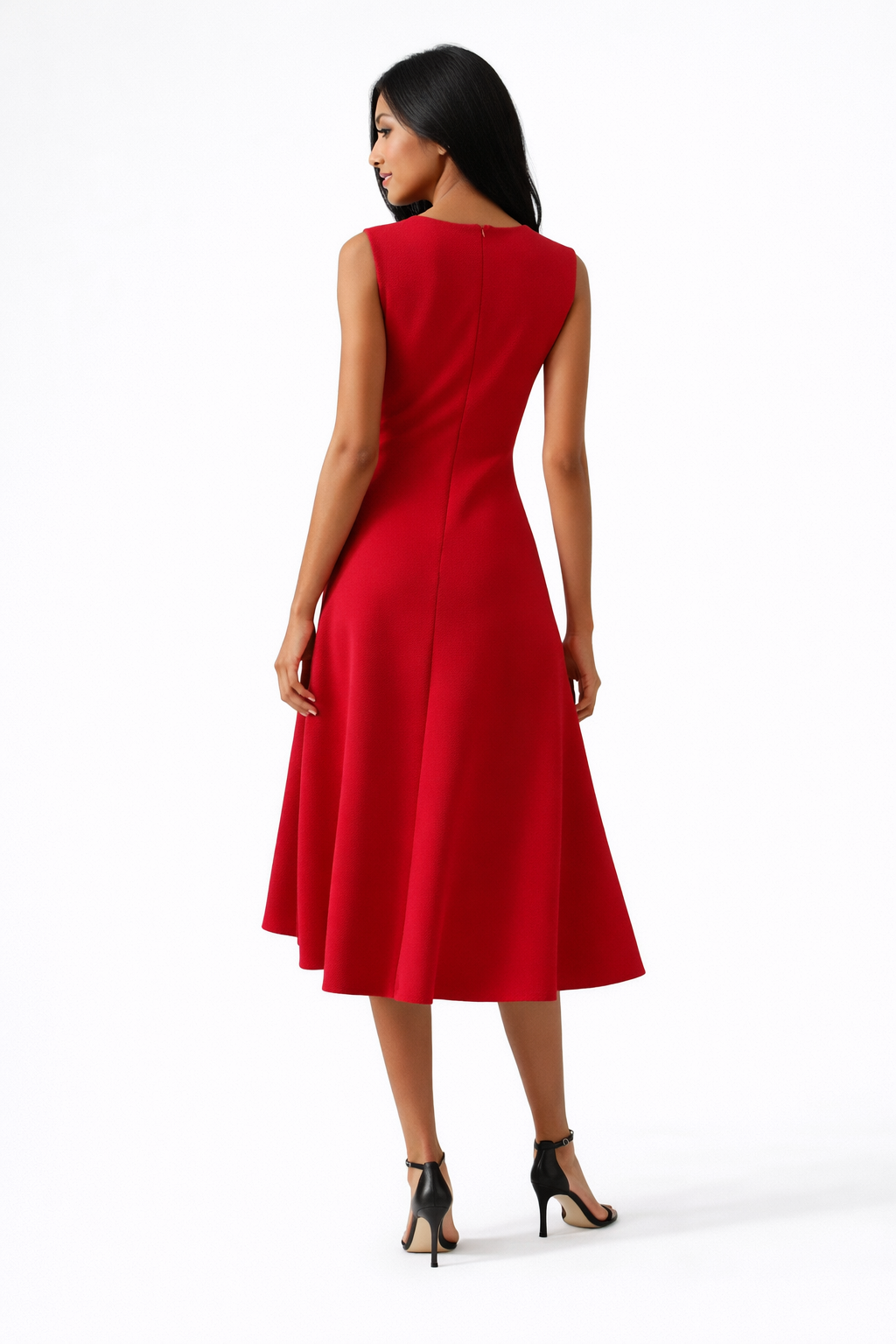 Helena | Draped Asymmetric Midi Dress for Weddings & Evening