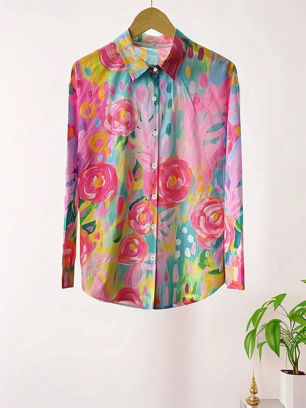 Ingrid | Relaxed Fit Colourful Abstract Print Blouse