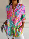 Ingrid | Relaxed Fit Colourful Abstract Print Blouse
