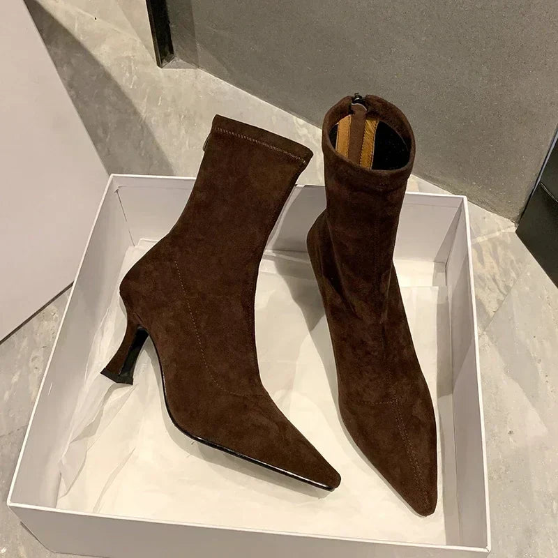 Constance | Women's Heeled Ankle Boots With Pointed Toe