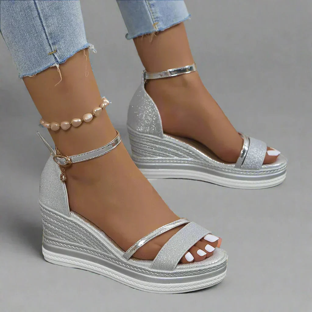 Solene | Women's Wedge Strap Sandals For Summer Occasions