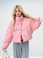 Leonie | Cropped Leather Jacket With Bow Detail For City Chic